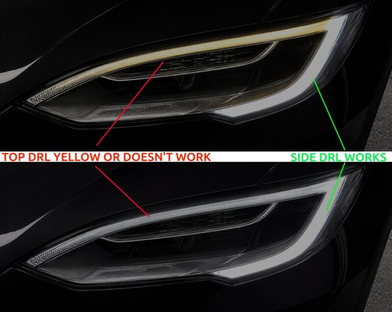 Tesla Model S 2016-2021 Headlights Top DRL repair kit set for left + right