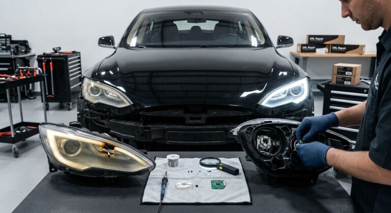 Tesla Model S DRL Headlight Failure: Why Repairing the Original Headlight Is Better Than a Non-Original Replacement